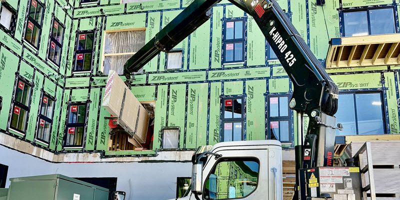 Commercial apartment building constrution